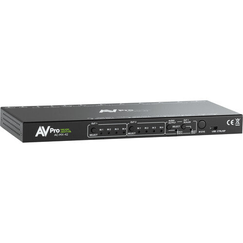AVPro Edge 8K 4x2 HDMI Matrix Switcher - Handling up to 40Gbps signals with built-in downscaling for legacy devices