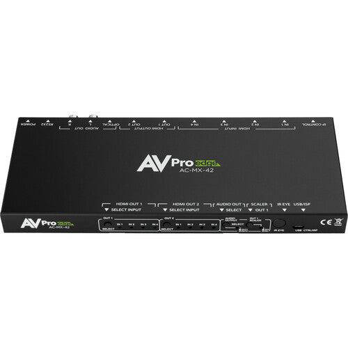 AVPro Edge 8K 4x2 HDMI Matrix Switcher - Handling up to 40Gbps signals with built-in downscaling for legacy devices