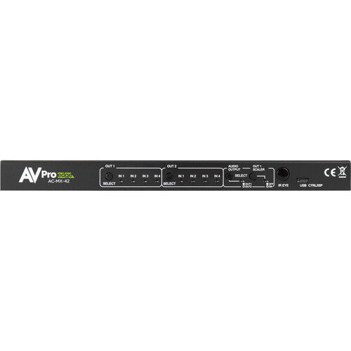 AVPro Edge 8K 4x2 HDMI Matrix Switcher - Handling up to 40Gbps signals with built-in downscaling for legacy devices