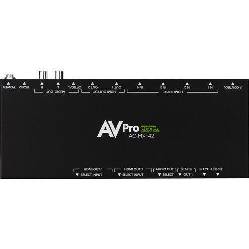 AVPro Edge 8K 4x2 HDMI Matrix Switcher - Handling up to 40Gbps signals with built-in downscaling for legacy devices