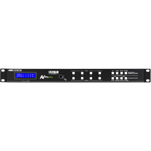 AVPro Edge 18Gbps HDMI  4x4 Matrix w/ Dual Audio Deembedding/Matrix with built in scalers and audio delay (Full HDR, 4K60 4:4:4)