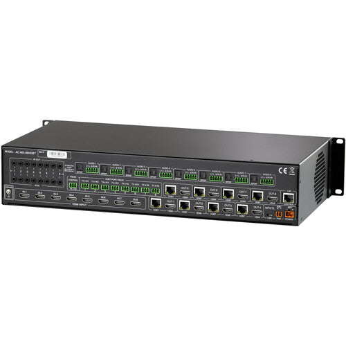AVPro Edge 18Gbps HDMI  8x8 Matrix w/ Dual Audio Deembedding/Matrix with built in scalers and audio delay (Full HDR, 4K60 4:4:4); Updated EDID management and Audio Features