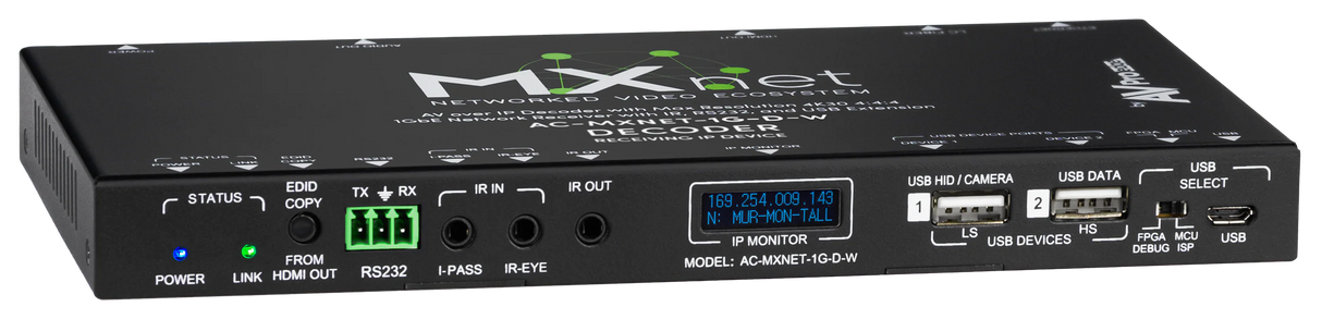 AVPro Edge MXnet Evolution II AV-over-IP Decoder with Dante encoding