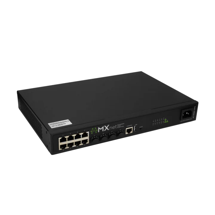 AVPro Edge 12 port network switch built as a part of the MXNET Ecosystem.