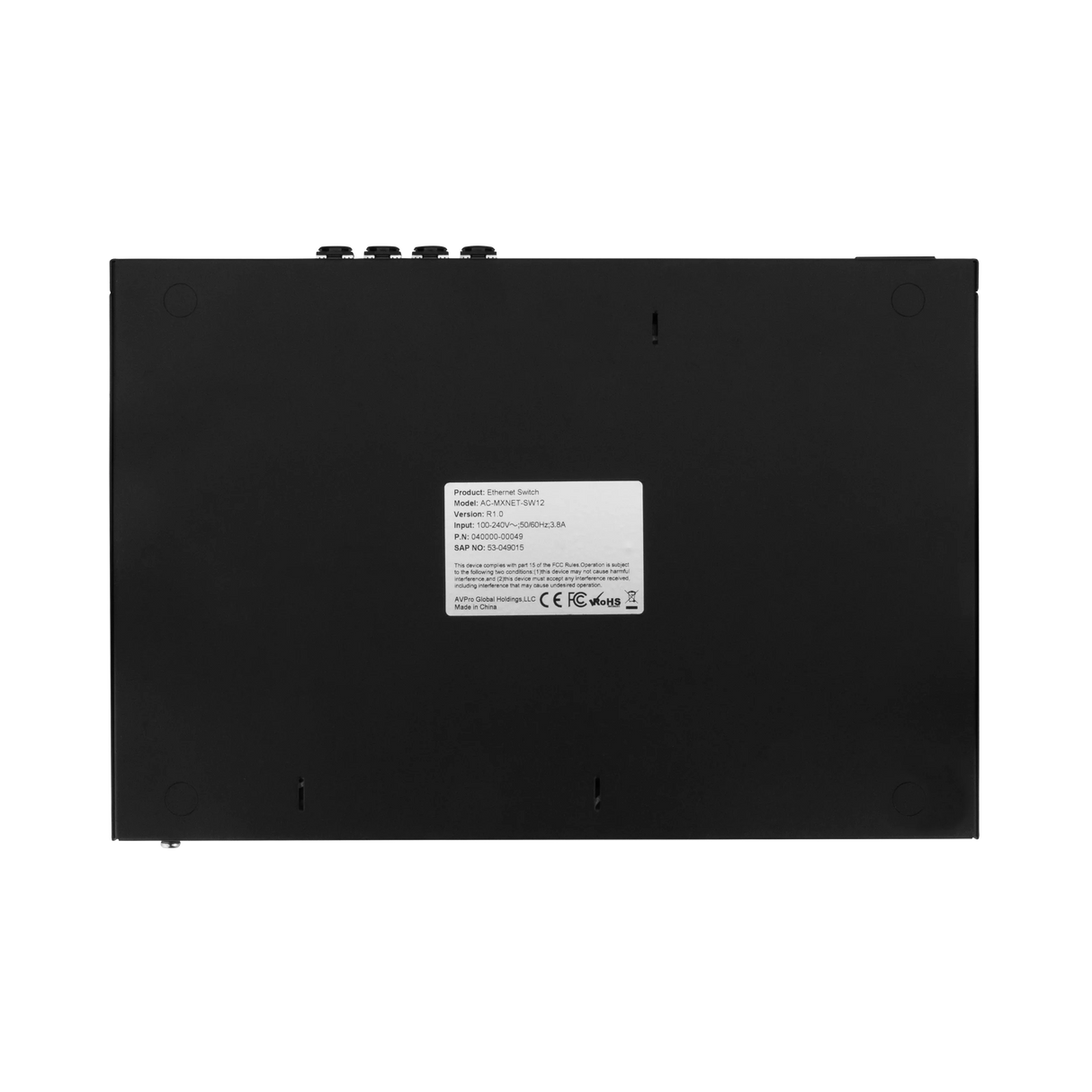 AVPro Edge 12 port network switch built as a part of the MXNET Ecosystem.