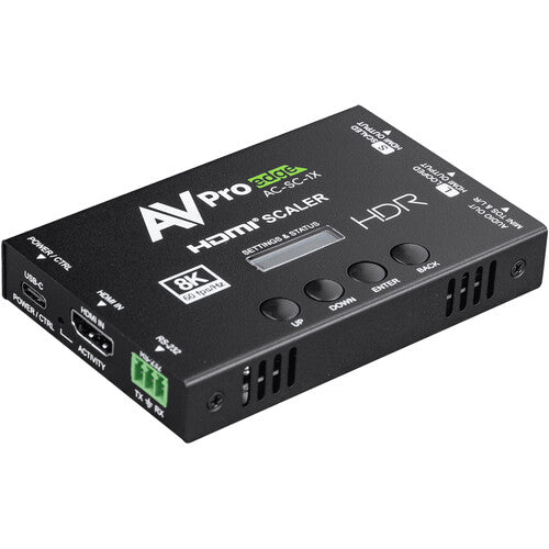 AVPro Edge 40 Gbps 8K HDMI EDID Manager, Pixel Scaler, Audio Extractor & Reclocker with loop-out, toslink