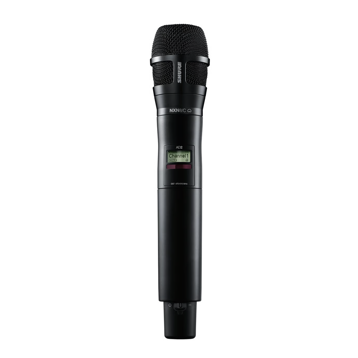 Shure AD2/N8CB-G57 Axient Digital Handheld Wireless Microphone Transmitter with Nexadyne 8/C Capsule - Black Microphones Shure