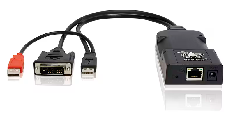 Adder ALIF101T-DVI – ZeroU USB-Powered DVI IP KVM Transmitter Video Transmitters Adder Technology
