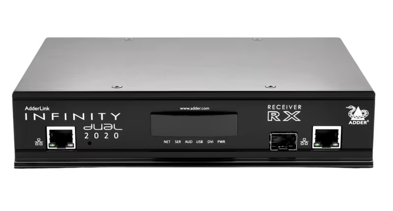 ADDERLink INFINITY Dual 2020 - Dual-Head KVM Extender over IP up to 20km KVM Switches Adder Technology
