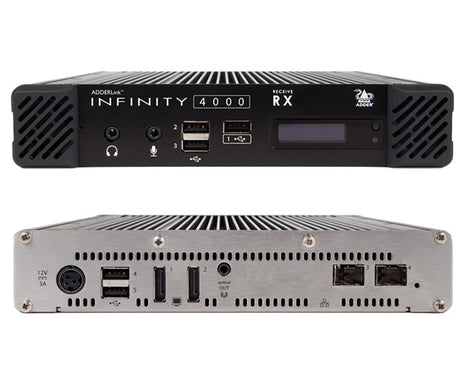 AdderLink Infinity ALIF4001R-US - Dual-Head 5K 10GbE IP KVM Receiver for Scalable Matrix Access KVM Switches Adder Technology