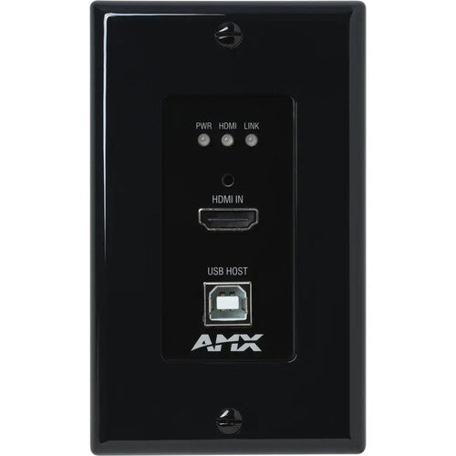 AMX DX-TX-DWP-4K60-BL DXLink 4K60 HDMI Wallplate Transmitter (Black) Video Transmitters AMX