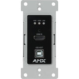 AMX DX-TX-DWP-4K60-BL DXLink 4K60 HDMI Wallplate Transmitter (Black) Video Transmitters AMX