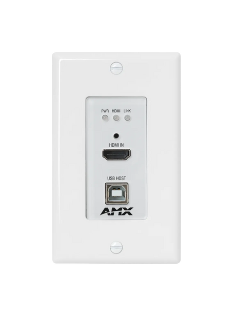 AMX DX-TX-DWP-4K60-WH DXLink 4K60 HDMI Wallplate Transmitter (White) Video Transmitters AMX