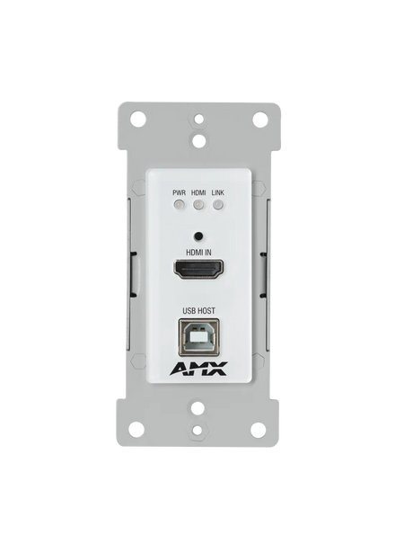 AMX DX-TX-DWP-4K60-WH DXLink 4K60 HDMI Wallplate Transmitter (White) Video Transmitters AMX