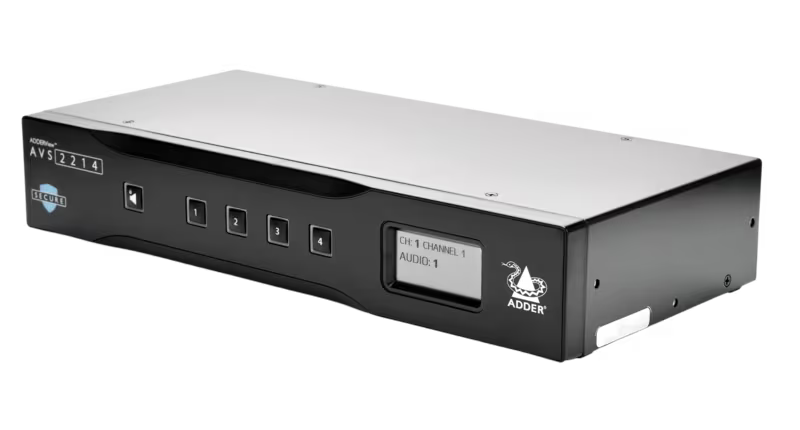 Adder AVS-2214 Secure 2-Port Dual-Head KVM Switch