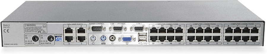AdderView AVX4024-US: 4-User 24-Port CATx KVM Switch for Secure Multi-Server Control