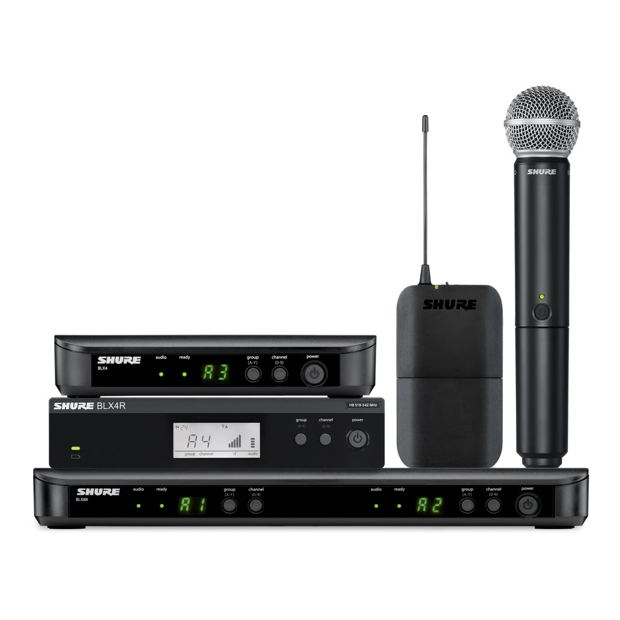 Shure BLX288/PG58 – Dual Wireless Vocal System Microphones Shure