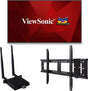 ViewSonic CDE5530-E1 55" 4K UHD Wireless Presentation Display Bundle with VB-WIFI-001 Wi-Fi 6 Module and WMK-077 Ultra-Slim Wall Mount (WMK-047-2 or WMK-050 options). Interactive Displays ViewSonic