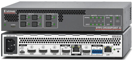 Extron DTP3 CrossPoint 42 USB - 4x2 Scaling Matrix Switcher with USB Data audio and video switches Extron