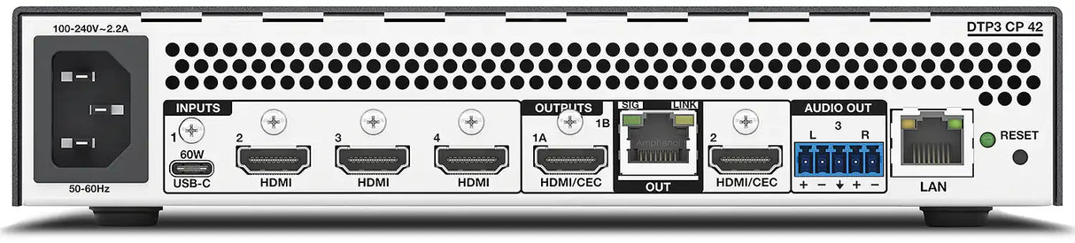 Extron DTP3 CrossPoint 42 USB - 4x2 Scaling Matrix Switcher with USB Data audio and video switches Extron