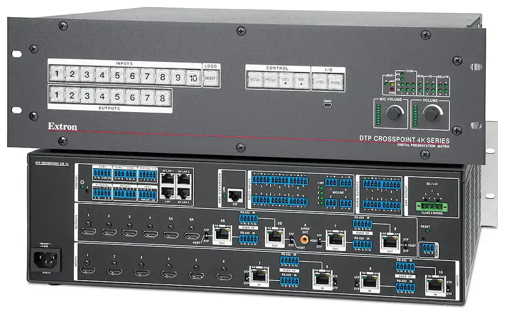 Extron DTP CrossPoint 108 4K IPCP Q MA 70 - 10x8 4K/60 HDMI to DTP Presentation Matrix Switcher AV Presentation Matrix Switcher Extron