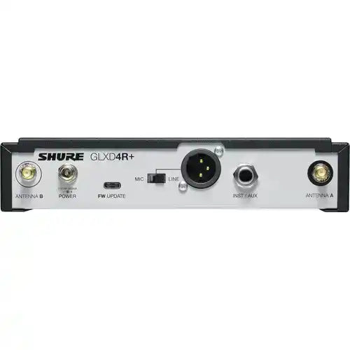 Shure GLXD14R+/93 Digital Wireless Rack System with WL93 Lavalier Microphone Z3 Band Microphones Shure