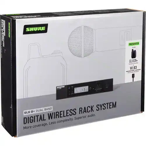 Shure GLXD14+/B98 Digital Wireless Instrument System with BETA 98H/C Microphone Z3 Band Microphones Shure