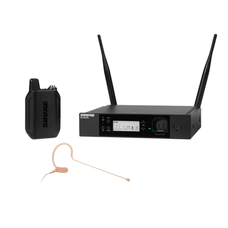Shure GLXD14R+/MX53-Z3 Digital Wireless Rack System with MX153 Headworn Earset Microphone Microphones Shure