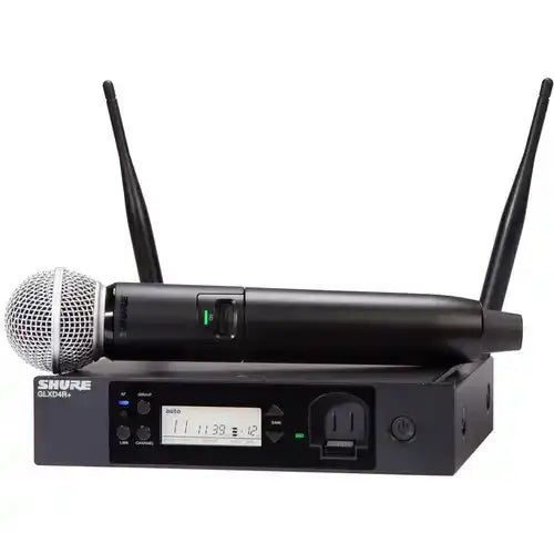 Shure GLXD24R+/SM58 Digital Wireless Rack System with SM58 Vocal Microphone Z3 Band Microphones Shure
