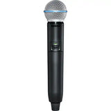 Shure GLXD2/B58A Handheld Transmitter with Beta 58A Microphone Capsule Microphones Shure