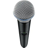 Shure GLXD2/B58A Handheld Transmitter with Beta 58A Microphone Capsule Microphones Shure