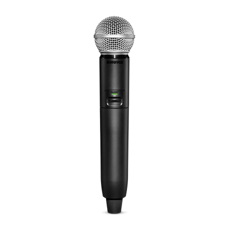 Shure GLXD2+/SM58 Digital Wireless Dual Band Handheld Transmitter with SM58 Vocal Microphone Microphones Shure