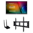 ViewSonic IFP5550-E1 55" 4K Interactive ViewBoard Bundle, 40-Point Multi-Touch, myViewBoard Suite, 40W Soundbar, 65W USB-C PD, WiFi Adapter with Fixed Wall Mount for Education Interactive Displays ViewSonic