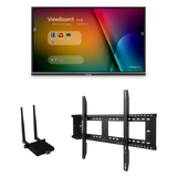ViewSonic IFP5550-E1 55" 4K Interactive ViewBoard Bundle, 40-Point Multi-Touch, myViewBoard Suite, 40W Soundbar, 65W USB-C PD, WiFi Adapter with Fixed Wall Mount for Education Interactive Displays ViewSonic
