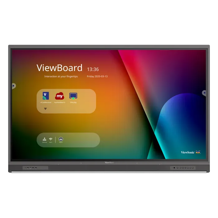 ViewSonic IFP6552-2ED 65" Android EDLA-Certified 4K UHD Interactive ViewBoard Display, 40-Point Multi-Touch, Google Workspace Integration, Full Google Play Access, VB-WIFI-005 Adapter for Secure Enterprise Collaboration Interactive Displays ViewSonic