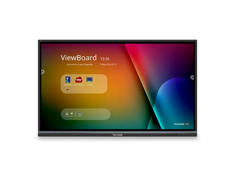 ViewSonic IFP7550-C2 75" 4K Interactive ViewBoard Bundle, 40-Point Multi-Touch, myViewBoard Suite, 40W Soundbar, VB-WIFI-001 Adapter, NMP760 Chromebox, ADA-Compliant Mobile Cart for Education Interactive Displays ViewSonic