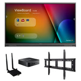 ViewSonic IFP7552-1C-C1 75" 4K Interactive ViewBoard Bundle, 33-Point Multi-Touch, myViewBoard Suite, WiFi/Bluetooth Adapter, NMP760 Chromebox, WMK-047 Wall Mount for Education Interactive Displays ViewSonic