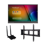 ViewSonic IFP8652-1C-E1 86" 4K Interactive ViewBoard Bundle, 33-Point Slim IR Touch, myViewBoard Suite, VB-WIFI-001 Adapter, WMK-047 Fixed Wall Mount with PC Bracket Interactive Displays ViewSonic