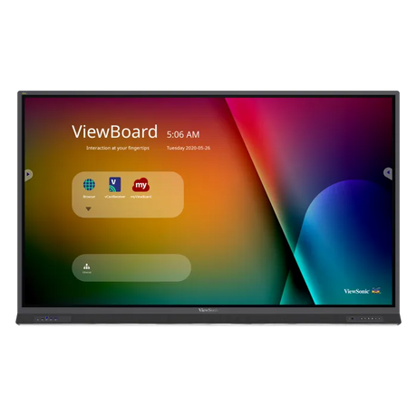 ViewSonic IFP8652-1TAA 86" TAA-Compliant 4K Interactive ViewBoard Display, 33-Point Multi-Touch, myViewBoard Suite, Beamforming Mic & 45W Soundbar, USB-C Connectivity, Upgradable to Android 11 for Government and Secure Environments Interactive Displays ViewSonic