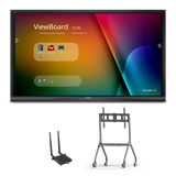 ViewSonic IFP9850-E4 98" 4K Interactive ViewBoard Flat Panel Education Bundle, 20-Point Multi-Touch, myViewBoard Software Suite, 45W Stereo Soundbar, Slim Trolley Cart with WiFi Adapter Interactive Displays ViewSonic