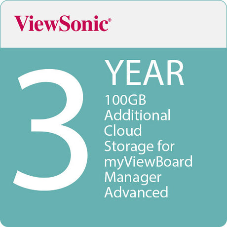 ViewSonic myViewBoard Manager Advanced 100GB Additional Cloud Storage (3-Year Subscription) ViewSonic