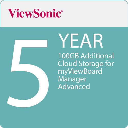 ViewSonic myViewBoard Manager Advanced 100GB Additional Cloud Storage (5-Year Subscription) ViewSonic