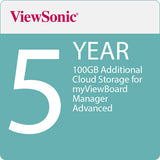 ViewSonic myViewBoard Manager Advanced 100GB Additional Cloud Storage (5-Year Subscription) ViewSonic