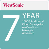 ViewSonic MVBM-100GB-7Y Additional 100GB Cloud Storage, 7-Year Subscription, myViewBoard Management Software Expansion for Secure Data Backup and Team Collaboration ViewSonic