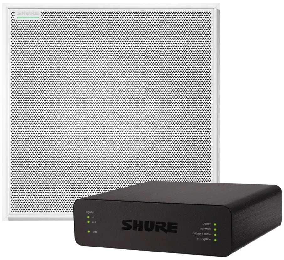 Shure MXA920W-S+USB-V Ceiling Microphone and USB Matrix Bundle Microphones Shure