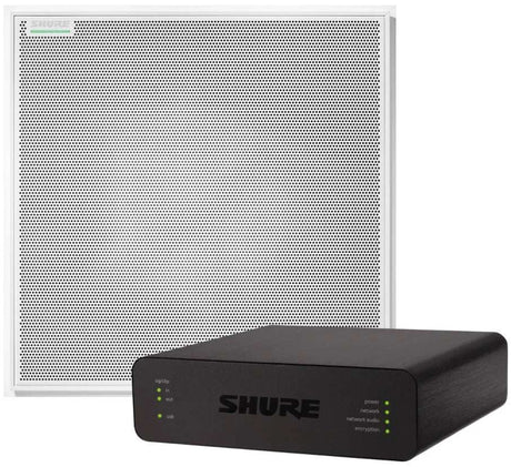 Shure MXA920W-S+USB-V Ceiling Microphone and USB Matrix Bundle Microphones Shure