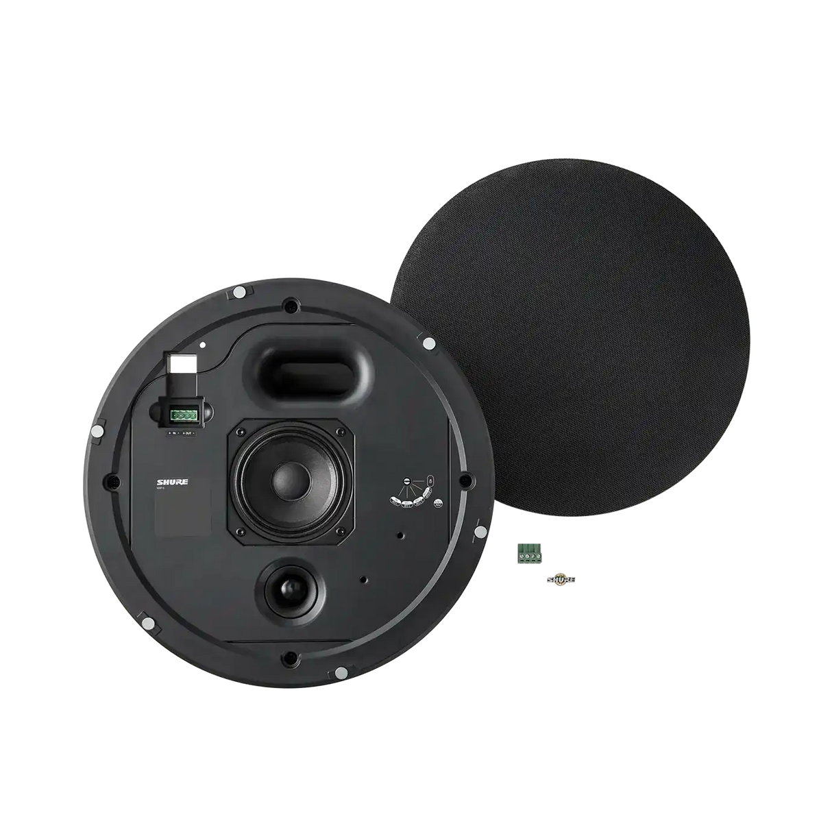 Shure MXP-5B-TB-V Microflex Ceiling Array Microphone and Loudspeaker System (Black, Networked) Video Conferencing Shure