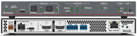 Extron NAV E 222 1G Pro AV over IP Switching Encoder with USB-C and HDMI Video Transmitters Extron
