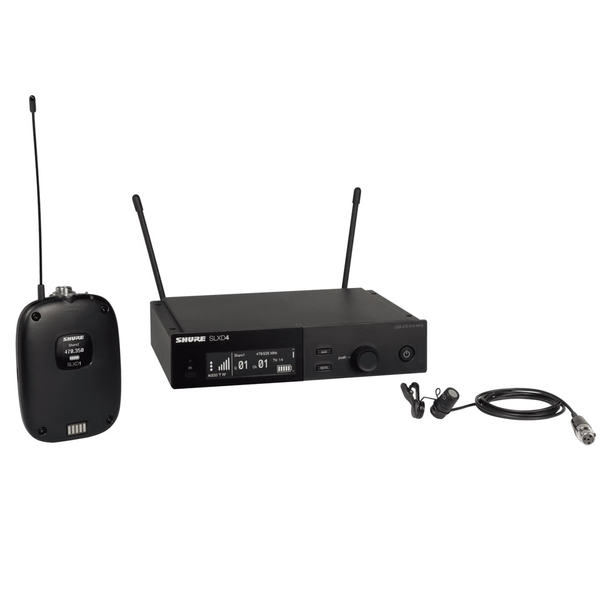 Shure SLXD14/85M Wireless Lavalier Microphone System G58 Band Microphones Shure