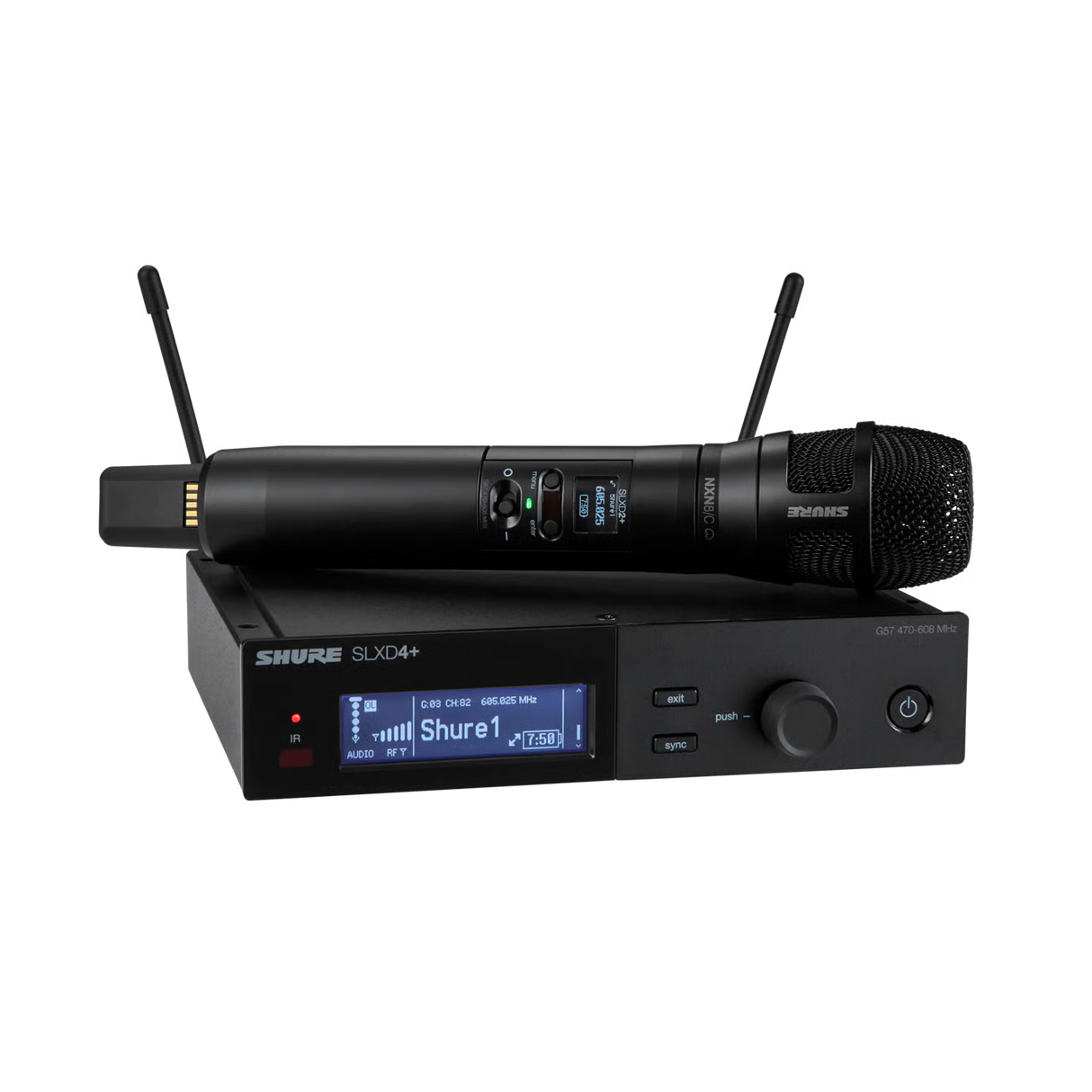 Shure SLXD24/N8SB-H55 Digital Wireless Handheld Microphone System with Nexadyne 8/S Supercardioid Capsule Microphones Shure